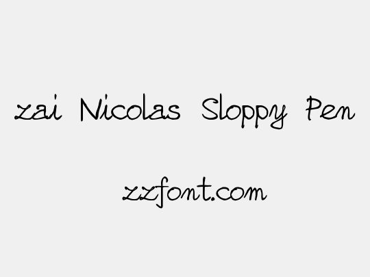 zai Nicolas Sloppy Pen