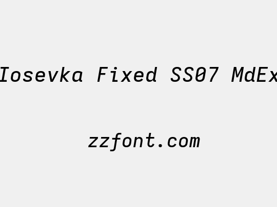 Iosevka Fixed SS07 MdEx