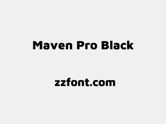 Maven Pro Black