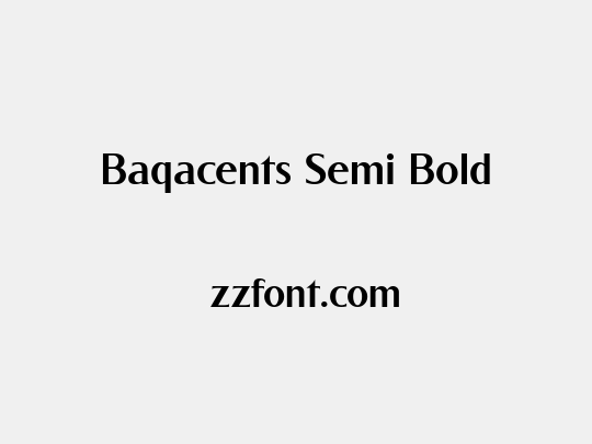 Baqacents Semi Bold