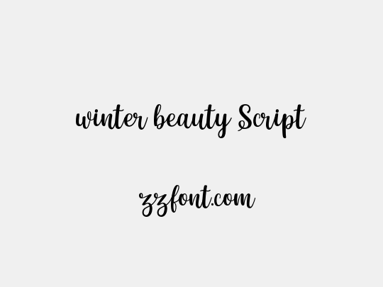 winter beauty Script