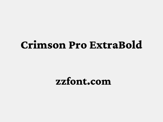 Crimson Pro ExtraBold
