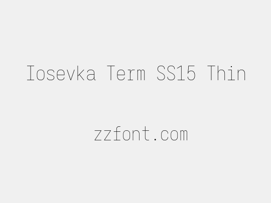 Iosevka Term SS15 Thin