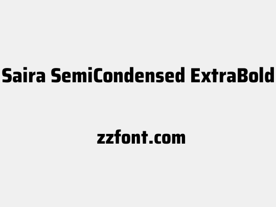 Saira SemiCondensed ExtraBold