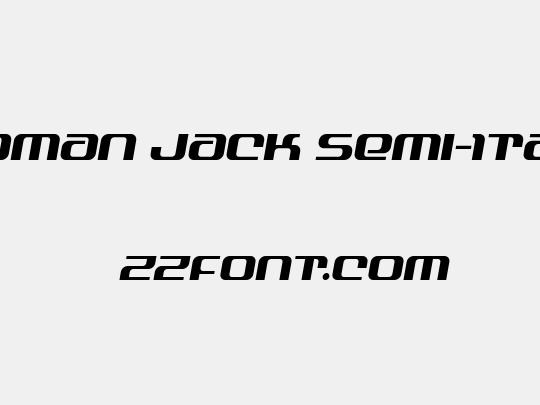 Yeoman Jack Semi-Italic