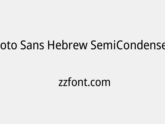 Noto Sans Hebrew SemiCondensed
