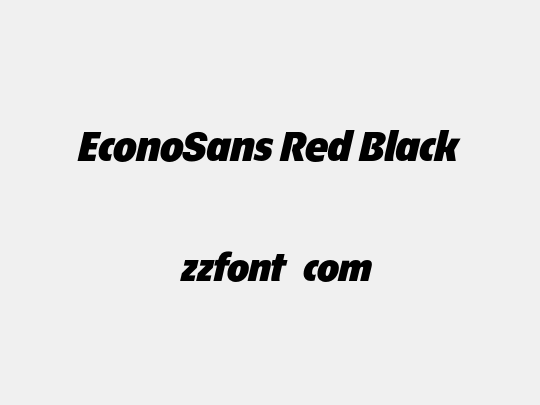 EconoSans Red Black