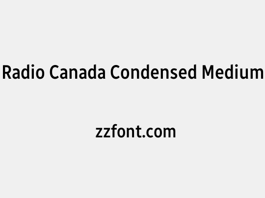 Radio Canada Condensed Medium