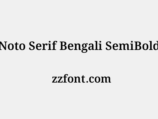 Noto Serif Bengali SemiBold