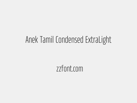 Anek Tamil Condensed ExtraLight