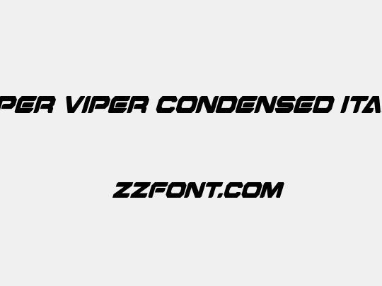 Hyper Viper Condensed Italic