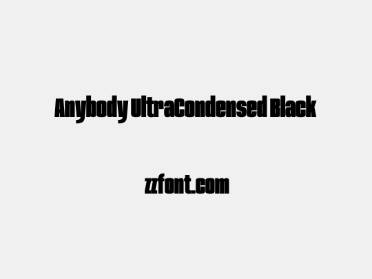 Anybody UltraCondensed Black