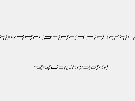 Ranger Force 3D Italic