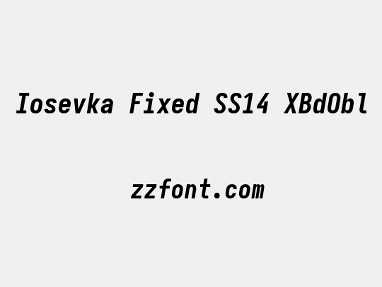 Iosevka Fixed SS14 XBdObl
