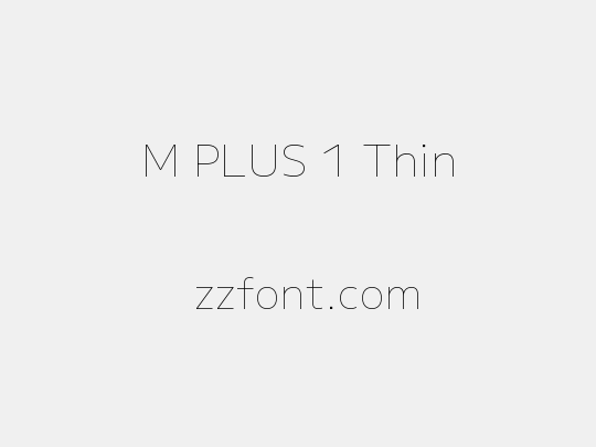 M PLUS 1 Thin