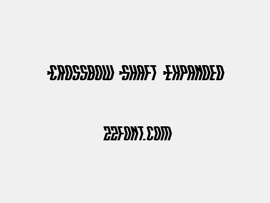 Crossbow Shaft Expanded