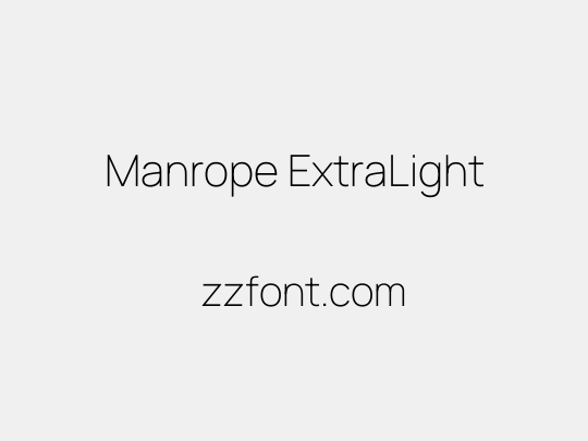 Manrope ExtraLight