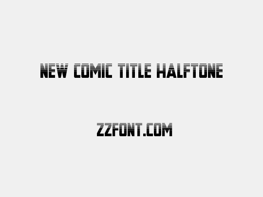 New Comic Title Halftone