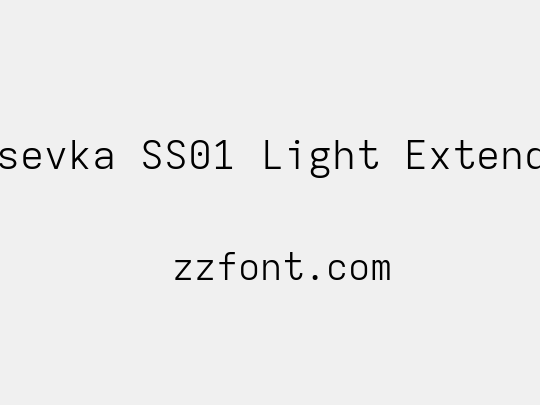 Iosevka SS01 Light Extended