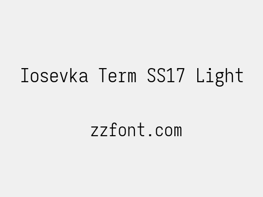 Iosevka Term SS17 Light