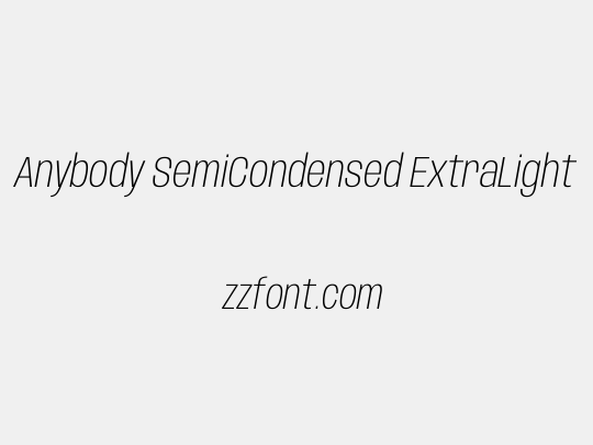 Anybody SemiCondensed ExtraLight