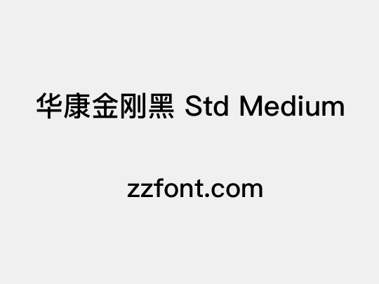 华康金刚黑 Std Medium
