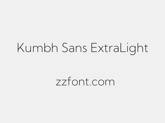Kumbh Sans ExtraLight