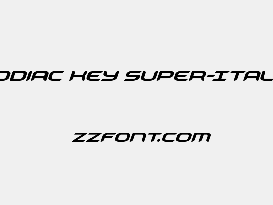 Zodiac Key Super-Italic