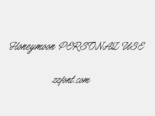 Honeymoon PERSONAL USE