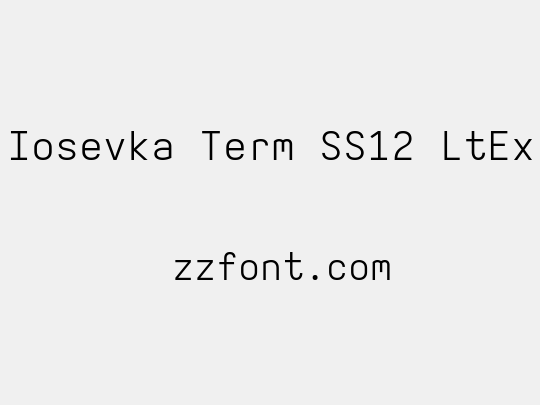 Iosevka Term SS12 LtEx