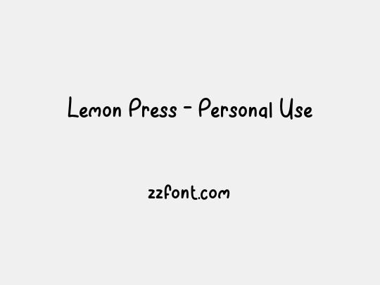 Lemon Press - Personal Use