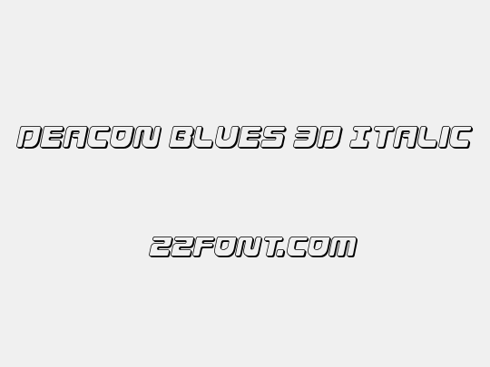 Deacon Blues 3D Italic