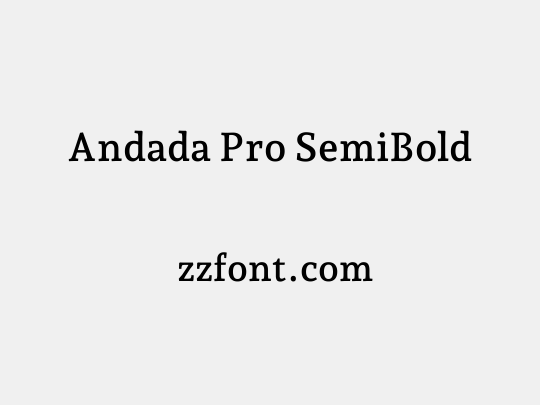 Andada Pro SemiBold