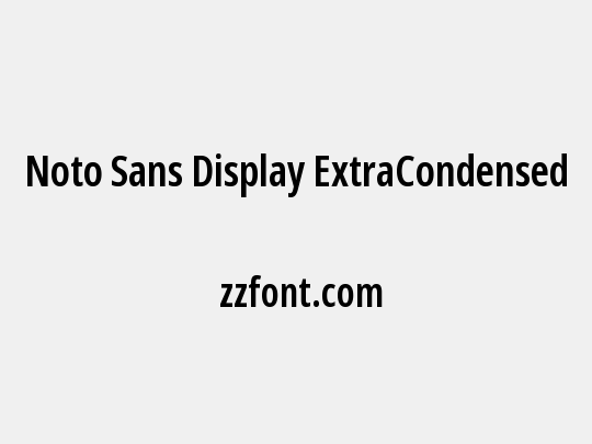 Noto Sans Display ExtraCondensed SemiBold