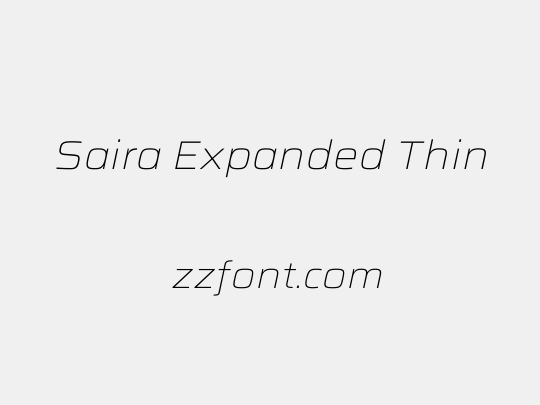 Saira Expanded Thin