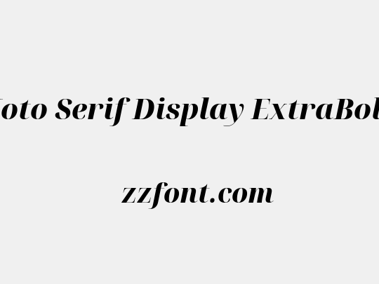 Noto Serif Display ExtraBold