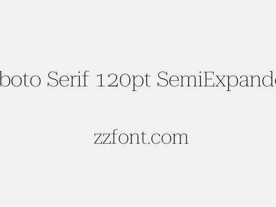 Roboto Serif 120pt SemiExpanded Thin