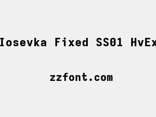 Iosevka Fixed SS01 HvEx