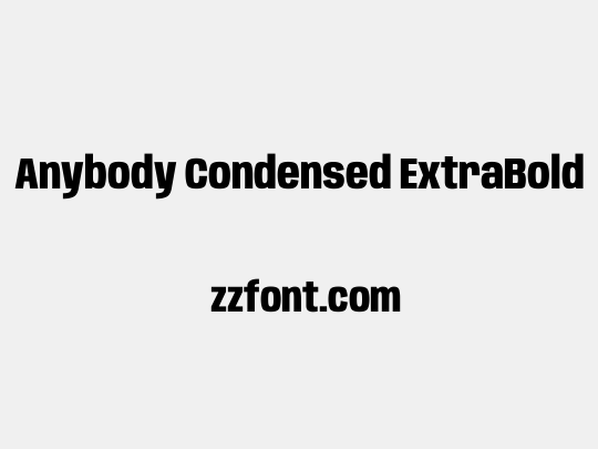 Anybody Condensed ExtraBold