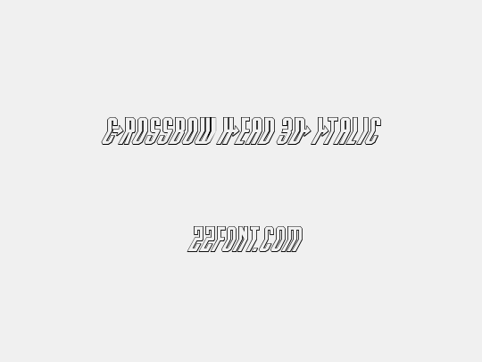 Crossbow Head 3D Italic