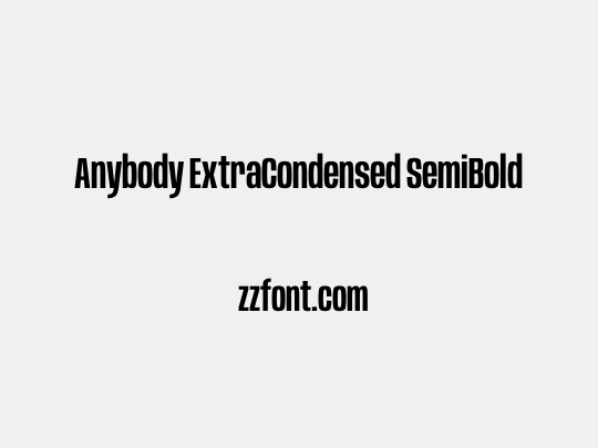 Anybody ExtraCondensed SemiBold