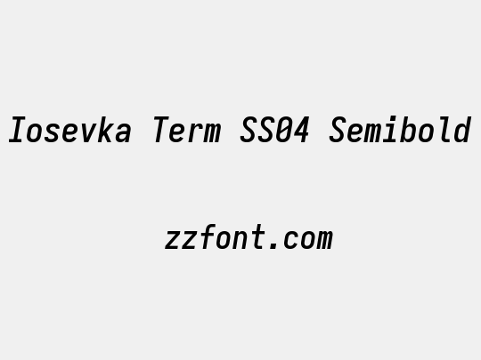 Iosevka Term SS04 Semibold
