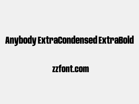 Anybody ExtraCondensed ExtraBold