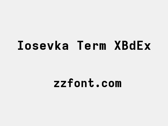 Iosevka Term XBdEx