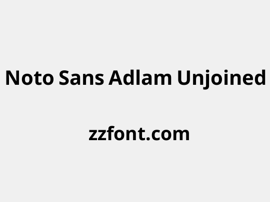Noto Sans Adlam Unjoined