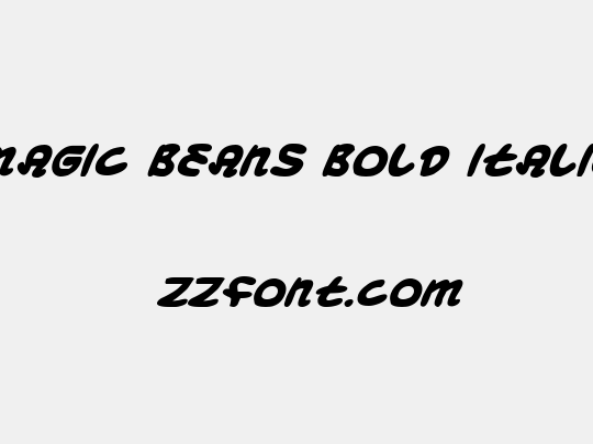 Magic Beans Bold Italic