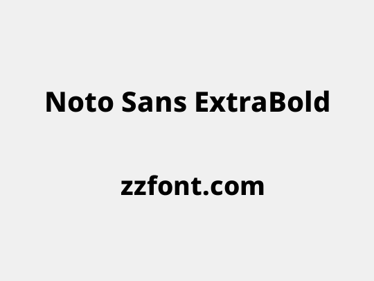 Noto Sans ExtraBold
