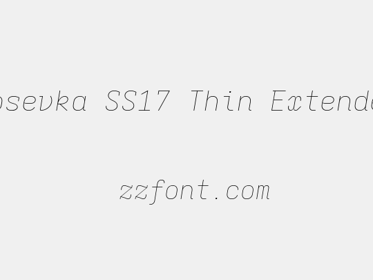 Iosevka SS17 Thin Extended