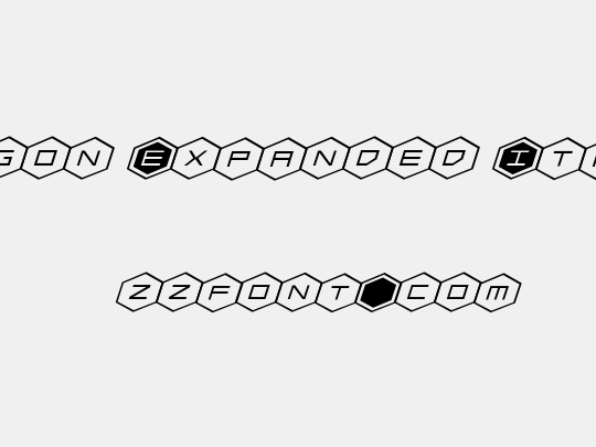 HEX:gon Expanded Italic