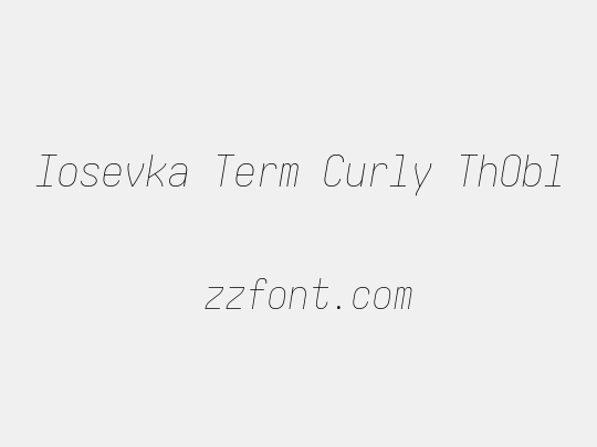 Iosevka Term Curly ThObl